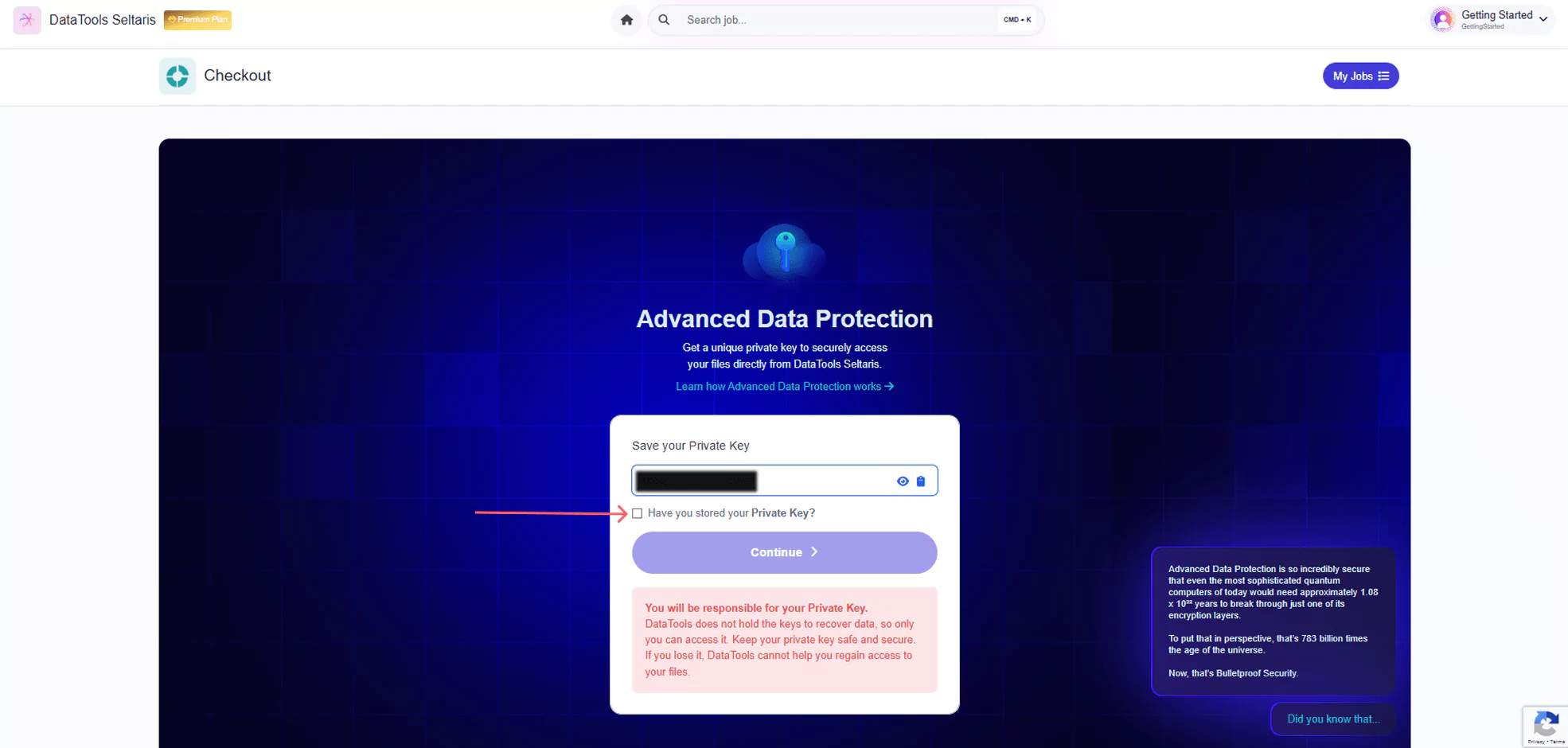 Advanced Data Protection key