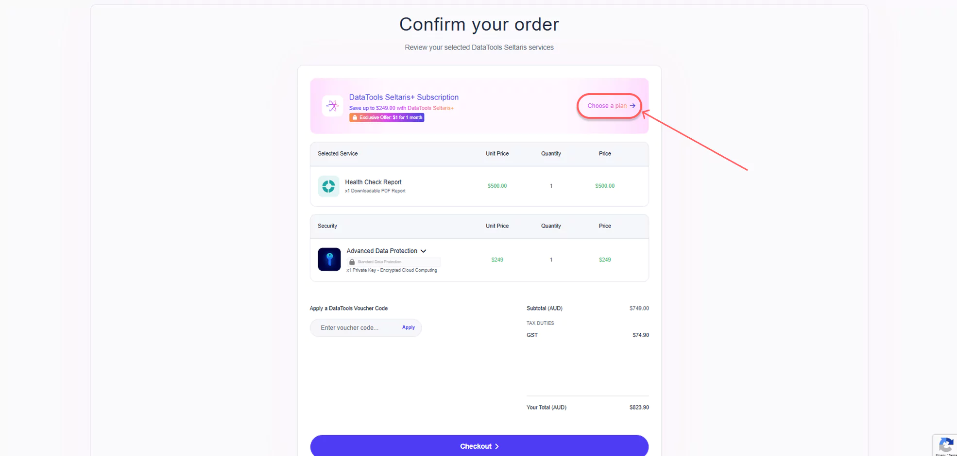 Confirm your order