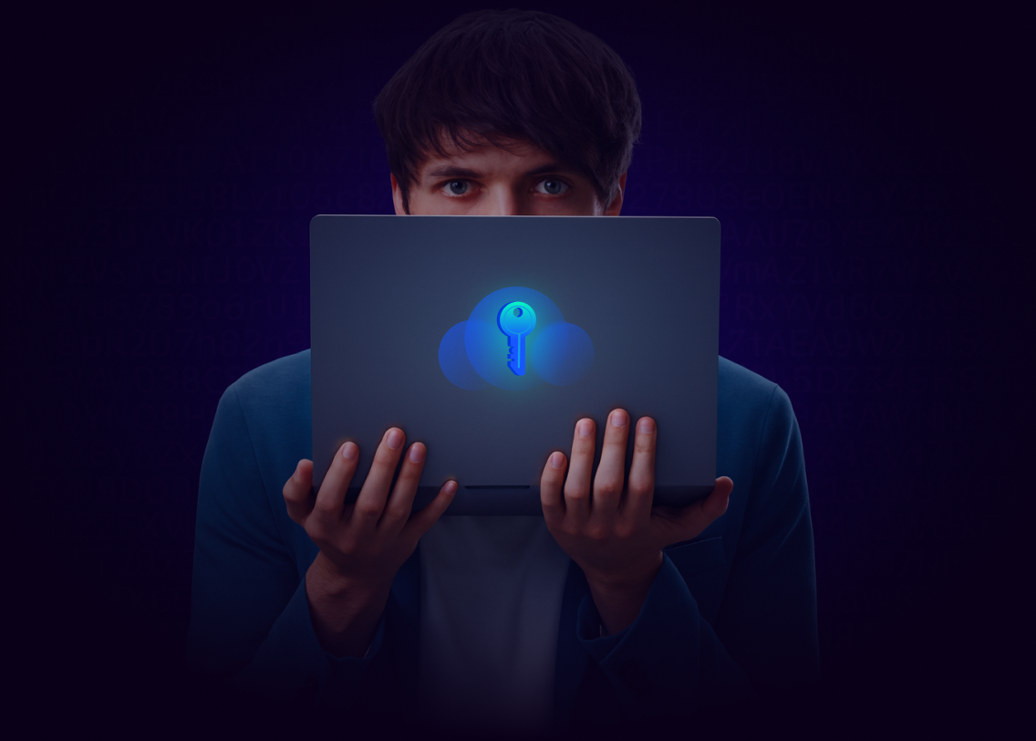 man with a secure laptop 1